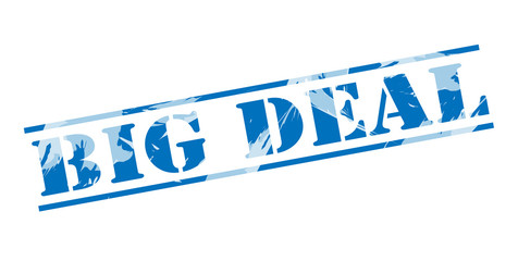 big deal blue stamp on white background