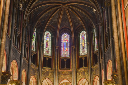 The choir of Eglise de Saint Germain des Pres in Paris, France