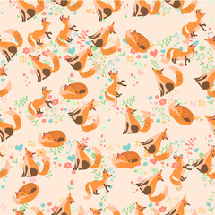 vector illustration of a cute fox