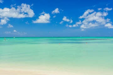 Fototapeta na wymiar Aruba island. View from the beach