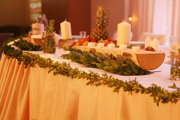 Wedding table decoration