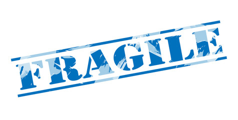 fragile blue stamp