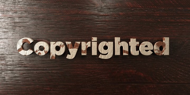 Copyrighted - grungy wooden headline on Maple  - 3D rendered royalty free stock image. This image can be used for an online website banner ad or a print postcard.
