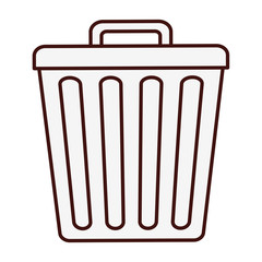 trash can icon image vector illustration design 
