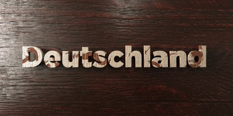 Deutschland - grungy wooden headline on Maple  - 3D rendered royalty free stock image. This image can be used for an online website banner ad or a print postcard.