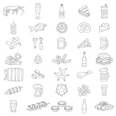 Set of vector beer icons.