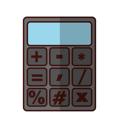 calculator with operation signs icon image vector illustration design 