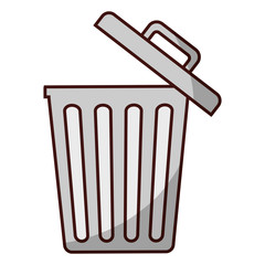 trash can icon image vector illustration design 
