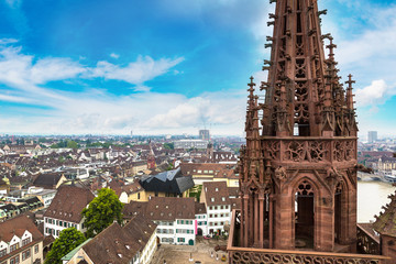Fototapeta na wymiar Panoramic view of Basel