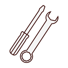 wrench and screwdriver icon image vector illustration design 