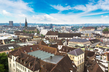 Obraz premium Panoramic view of Basel
