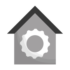 house or home gear icon image vector illustration design 