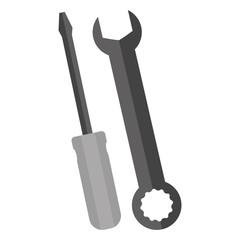 wrench and screwdriver icon image vector illustration design 