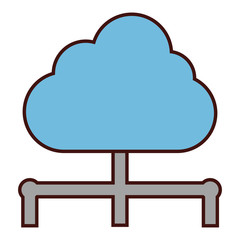 cloud storage icon image vector illustration design 