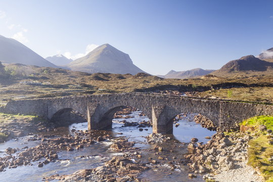 The Cuillin Hills from Sligachan on the Isle of Skye, Inner Hebrides, Scotland