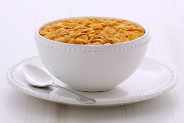 Vintage  corn flakes breakfast