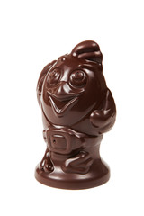Chocolate Rooster isolated on a white