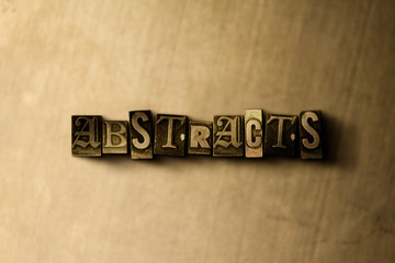 Obraz premium ABSTRACTS - close-up of grungy vintage typeset word on metal backdrop. Royalty free stock illustration. Can be used for online banner ads and direct mail.