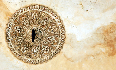 design on roof of 200 years old paigah, nobles in Nizams rule,tombs Hyderabad,India