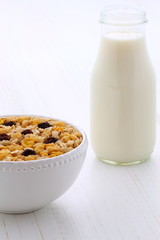 Delicious muesli breakfast