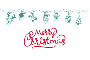 Merry Christmas background. Vector art.