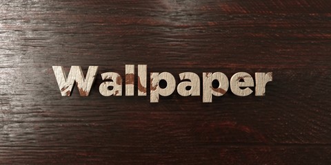 Wallpaper - grungy wooden headline on Maple  - 3D rendered royalty free stock image. This image can be used for an online website banner ad or a print postcard.
