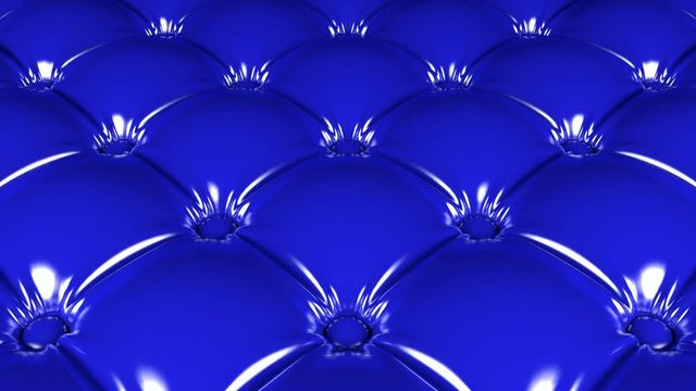 3D animated looping pan along the blue quilted latex pattern