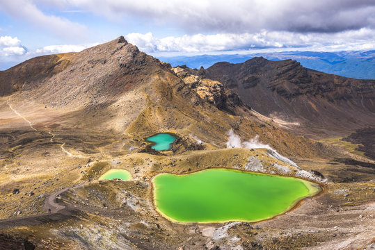 Emerald Lakes, Tongariro Alpine Crossing Trek, Tongariro National Park, North Island, New Zealand