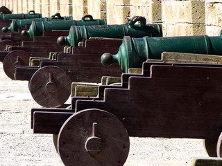 Brass cannons - an impressive bastion in Essaouira