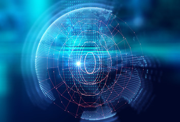 Obraz premium earth futuristic technology abstract background illustration