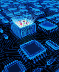 Abstract Technology Concept. 3D illustration