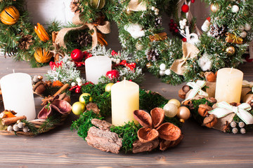 Christmas fair wreathes