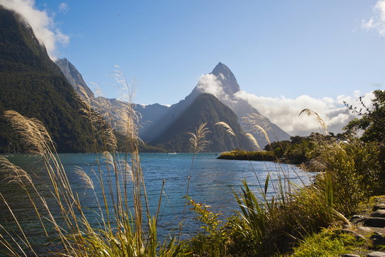 Mitre Peak, Milford Sound, Fiordland National Park, South Island, New Zealand 