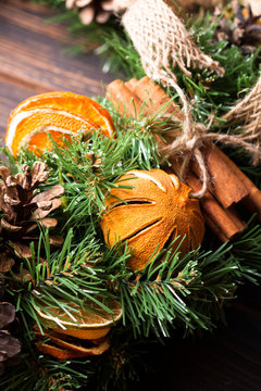 Christmas aromatic eco wreath
