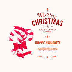 Merry Christmas background. Vector art.
