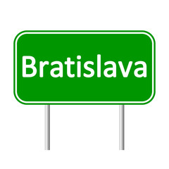 Bratislava road sign.