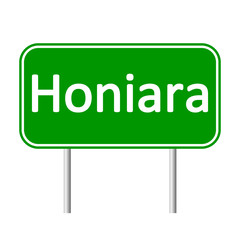 Honiara road sign.