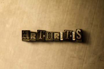 Obraz premium ARTHRITIS - close-up of grungy vintage typeset word on metal backdrop. Royalty free stock illustration. Can be used for online banner ads and direct mail.