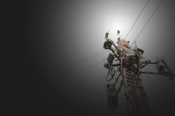 Telecommunication tower mast TV antennas wireless technology