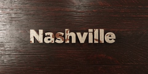 Nashville - grungy wooden headline on Maple  - 3D rendered royalty free stock image. This image can be used for an online website banner ad or a print postcard.