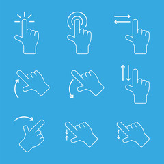 Touch Gesture Vector Icons
