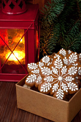 Christmas time composition with cookies