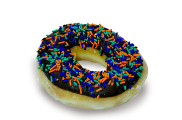 Donut on white background