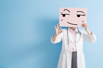 woman doctor take billboard