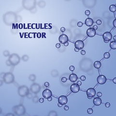 Chemical vector nanotechnology background with 3d macro molecules