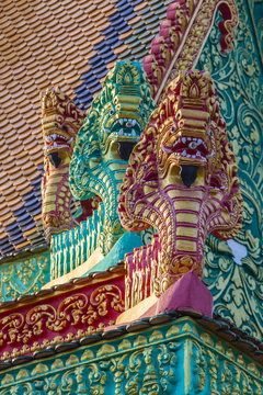 The hilltop temple of Wat (Phnom) Hanchey, on the Mekong River, Kampong Cham Province, Cambodia 