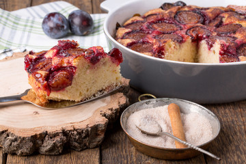 Original plum torte.