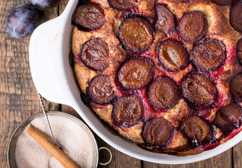 Original plum torte.