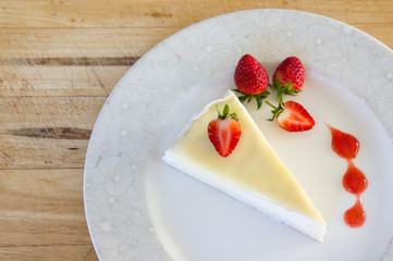 crepes cake with strawberry homemade