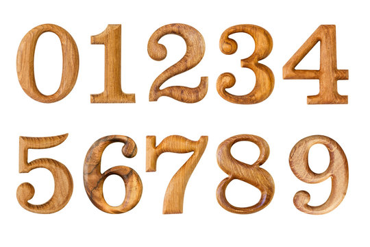 Wooden Numbers 1234567890 Stock Photo 1150662113